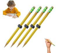 Qosneoun ADHD Fidget Pencil, Threaded Pencil ADHD with Nuts'n Bolts for Focus, Relief, Anxiety, Silent Sensory Tool Stress Relief Rotating Pen Study Supplies Perfect for School Home Office (4)