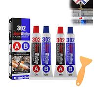 Qosneoun All Purpose Magic Repair Glue 302, Magic Repair Glue 302, 2023 New Metal Repair Gel Mix, Casting Metal Repair Glue A&B, Metal Repair Paste Magic Welding Glue (2 Set)
