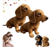 Qosneoun Dachy 2.0 Plush Dog, The Dachy 2.0, Emotional Healing On Demand Dachshund Plush, Ealistic Robot Dog With Interactive Motion (2 PCS-A)