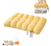 Qosneoun Pineapple Cloud-Like Down Pillow, Pineapple Pillow, Highly Elastic Bed Pillow,Comfortable Sleeping Pillow, 3-Second Rebound, 3 Times the Fluffiness for Back and Side Sleepers (Yellow-B)