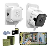 Qosneoun Safedoorbell Window Camera, 2K Window Camera, Upgraded for Flawless Alexa & 5GHz WiFi Connection, Easy QR Code Setup for Driveway & Garden Monitoring (Standard,16 G)