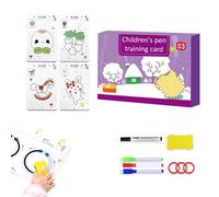 Qosneoun ScribbleSmart Workbook, ScribbleSmart Workbook: Fast-Track Young Minds, Little Curious Minds Scribblesmart, Scribble Smart Reusable Workbook for Toddlers Preschool (Level 2-136PP)