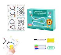 Qosneoun ScribbleSmart Workbook, ScribbleSmart Workbook: Fast-Track Young Minds, Little Curious Minds Scribblesmart, Scribble Smart Reusable Workbook for Toddlers Preschool (Level 1-64PP)