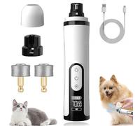 Qosneoun Silent Groom Pro Nail Grinder, 2025 Upgraded Nail Trimmer for Dogs and Cats, 2000mAh Long-Lasting Battery for Thick Nails with Replacement Grinding Heads (1 PC)