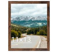 QOTIB 11x13 Picture Frame Deep Brown for Wall Hanging, Wood 11 x 13 Frame Photo Frame for Wall Horizontally or Vertically, Deep Brown, 1 Pack