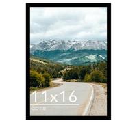 QOTIB 11x16 Picture Frame Black for Wall Hanging, Wood 11 x 16 Frame Photo Frame for Wall Horizontally or Vertically, Black, 1 Pack