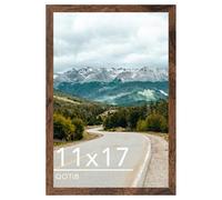 QOTIB 11x17 Picture Frame Deep Brown for Wall Hanging, Wood 11 x 17 Frame Photo Frame for Wall Horizontally or Vertically, Deep Brown, 1 Pack