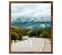 QOTIB 12x14 Picture Frame Deep Brown for Wall Hanging, Wood 12 x 14 Frame Photo Frame for Wall Horizontally or Vertically, Deep Brown, 1 Pack