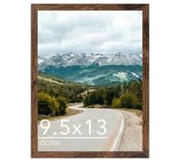 QOTIB 9.5x13 Picture Frame Deep Brown for Wall Hanging, Wood 9.5 x 13 Frame Photo Frame for Wall Horizontally or Vertically, Deep Brown, 1 Pack