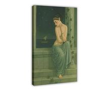 QOTOPGPG Ancient Goddess Under Starlit Sky - Romantic Greek Canvas Poster Wall Art Decor Print Picture Paintings for Living Room Bedroom Decoration 24x36inch(60x90cm)