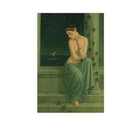 QOTOPGPG Ancient Goddess Under Starlit Sky - Romantic Greek Canvas Poster Wall Art Decor Print Picture Paintings for Living Room Bedroom Decoration 08x12inch(20x30cm)