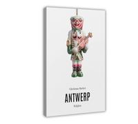 QOTOPGPG Antwerp, Belgium, Porcelain Nutcracker with Violin Canvas Poster Bedroom Decor Landscape Office Room Decor Gift 16x24inch(40x60cm)