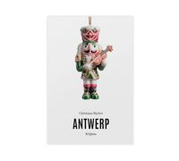 QOTOPGPG Antwerp, Belgium, Porcelain Nutcracker with Violin Canvas Poster Wall Art Decor Print Picture Paintings for Living Room Bedroom Decoration 12x18inch(30x45cm)