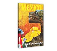 QOTOPGPG Aztec And Mayan Mexico Vintage Canvas Poster Wall Art Decor Print Picture Paintings for Living Room Bedroom Decoration 12x18inch(30x45cm)