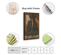 QOTOPGPG Be Like A Lady Feminist Cowgirl Wall Art - Empowered Woman Canvas Poster Bedroom Decor Landscape Office Room Decor Gift 20x30inch(50x75cm)