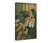 QOTOPGPG Boss Lady Office Art - Retro Femme Fatale Canvas Poster Bedroom Decor Landscape Office Room Decor Gift 08x12inch(20x30cm)