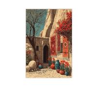 QOTOPGPG Cappadocia Kilim Folk Textile Poster, Turkish Rug Canvas Poster Wall Art Decor Print Picture Paintings for Living Room Bedroom Decoration 20x30inch(50x75cm)