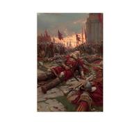 QOTOPGPG Death of King Harold Canvas Poster Wall Art Decor Print Picture Paintings for Living Room Bedroom Decoration 20x30inch(50x75cm)