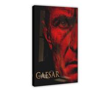 QOTOPGPG Dramatic Julius Caesar - Red Roman Emperor Portrait Canvas Poster Bedroom Decor Landscape Office Room Decor Gift 16x24inch(40x60cm)