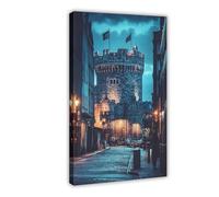 QOTOPGPG Dublin Castle at Night Art Print Canvas Poster Wall Art Decor Print Picture Paintings for Living Room Bedroom Decoration 12x18inch(30x45cm)