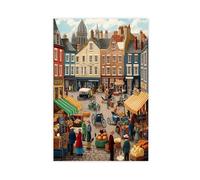 QOTOPGPG Dublin Irish Market, Soda Bread And Artisan Cheeses Canvas Poster Bedroom Decor Landscape Office Room Decor Gift 20x30inch(50x75cm)