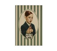 QOTOPGPG Gay Pointer - Vintage-Style Funny Queer Art Canvas Poster Wall Art Decor Print Picture Paintings for Living Room Bedroom Decoration 24x36inch(60x90cm)