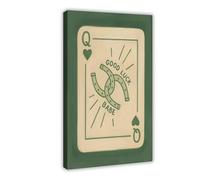 QOTOPGPG Good Luck Babe Poster - Retro Queen Card Canvas Poster Bedroom Decor Landscape Office Room Decor Gift 08x12inch(20x30cm)