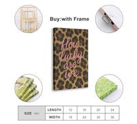QOTOPGPG How Lucky Are We Leopard Poster - Animal Print Canvas Poster Bedroom Decor Landscape Office Room Decor Gift 12x18inch(30x45cm)