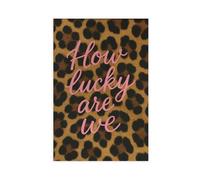 QOTOPGPG How Lucky Are We Leopard Poster - Animal Print Canvas Poster Bedroom Decor Landscape Office Room Decor Gift 08x12inch(20x30cm)