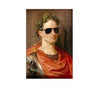QOTOPGPG Julius Caesar Wearing Sunglasses Canvas Poster Bedroom Decor Landscape Office Room Decor Gift 24x36inch(60x90cm)