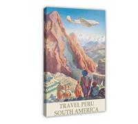 QOTOPGPG Machu Picchu Peru Vintage Travel Canvas Poster Wall Art Decor Print Picture Paintings for Living Room Bedroom Decoration 12x18inch(30x45cm)