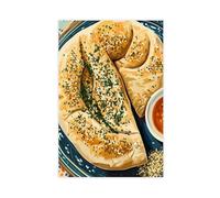 QOTOPGPG Manakish with Za'atar Art Print Canvas Poster Bedroom Decor Landscape Office Room Decor Gift 16x24inch(40x60cm)