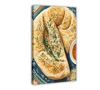 QOTOPGPG Manakish with Za'atar Art Print Canvas Poster Wall Art Decor Print Picture Paintings for Living Room Bedroom Decoration 08x12inch(20x30cm)
