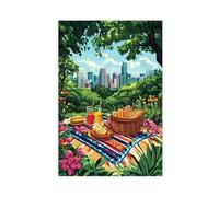 QOTOPGPG Mexico City Picnic Art Print Canvas Poster Wall Art Decor Print Picture Paintings for Living Room Bedroom Decoration 20x30inch(50x75cm)