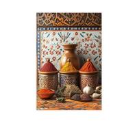 QOTOPGPG Moroccan Spice Holder Art Print Canvas Poster Bedroom Decor Landscape Office Room Decor Gift 20x30inch(50x75cm)