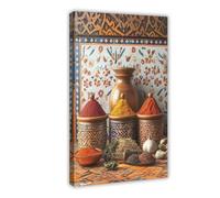QOTOPGPG Moroccan Spice Holder Art Print Canvas Poster Wall Art Decor Print Picture Paintings for Living Room Bedroom Decoration 12x18inch(30x45cm)