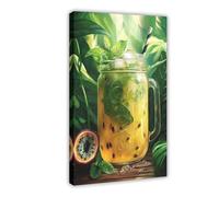 QOTOPGPG Passion Fruit Mojito Art Print Canvas Poster Bedroom Decor Landscape Office Room Decor Gift 12x18inch(30x45cm)