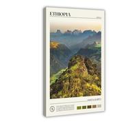 QOTOPGPG Real Photo, Ethiopia Print Canvas Poster Wall Art Decor Print Picture Paintings for Living Room Bedroom Decoration 20x30inch(50x75cm)