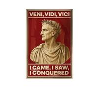QOTOPGPG Retro Julius Caesar Poster - Roman Empire Canvas Poster Bedroom Decor Landscape Office Room Decor Gift 20x30inch(50x75cm)