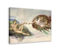 QOTOPGPG The Creation of Adam, Creazione Di Adamo, 1512 Michelangelo Fine Art Print Canvas Poster Bedroom Decor Landscape Office Room Decor Gift 12x18inch(30x45cm)
