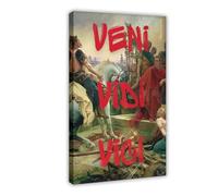 QOTOPGPG Veni Vidi Vici Poster - Julius Caesar Quote Art Print Canvas Poster Bedroom Decor Landscape Office Room Decor Gift 12x18inch(30x45cm)