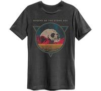 QOTSA Skull Planet Charcoal Unisex Men T Shirt Black