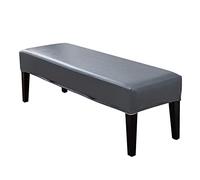 QOTSTEOS Bench Cover, Kitchen Chair Waterproof Bench Cover Elastic Dining Room PU Leather Soft Stretch
