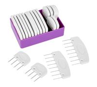 QOTSTEOS Blocking Pins, 20Pcs Knit Blockers Pins Kit for Crochet Knitting Blocking Board Mats, Knit Blockers Combs for Crochet Projects Sewing Lace Needlework Projects Tool(Color:White)