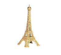 QOTSTEOS Eiffel Tower Statue Cake Topper, Alloy Craft Jewelry Stand Figurines Collectible Figurines for Home Party Decoration(size:15cm/5.9inch)