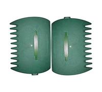QOTSTEOS Leaf Grabber Set, Garden and Yard Leaf Scoops Hand Rakes, Large Sized Leaf Grabbers or Leaves, Grass Clippings and Trash, Remove Fallen Collection Great Tool(Green,size:34x26cm)