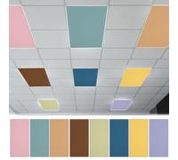QOUBAI 8PCS Fluorescent Light Covers, 4x2 Feet Magnetic Light Cover Fluorescent Lights Shade Panel Positive Inspirational Ceiling Lights Filters for Office Classroom Home Drop Ceiling Boho