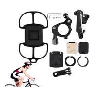 Qoukonao Bicycle Smartphone Holder - Adjustable Shock Absorbing Universal Clamp | Bicycle Mobile Phone Holder for Handlebars, for Driving, Travel, Navigation, GPS Display, Video Recording, Live