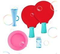 Qoukonao Bubbles Making Toys,Big Bubble Wands Set with Solution - Portable Family Summer Outdoor Activities for Garden Lawn Backyard Party Outside Park Yard