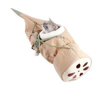 Qoukonao Cat Tunnel - Interactive Foldable Cave Toy - Puppy Playground Tunnels with Ball,for Cat Kittens Puppies Bunnies Christmas Outdoor Indoor